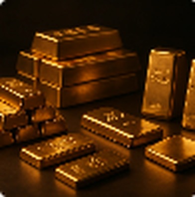 Stacked gold bullion